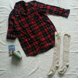 Long Christmas Flannel Top/Dress